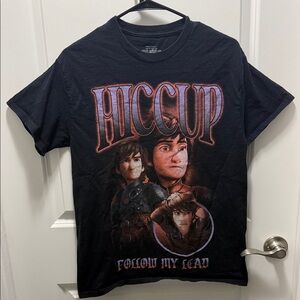 Hot Topic Black Hiccup Graphic Tee